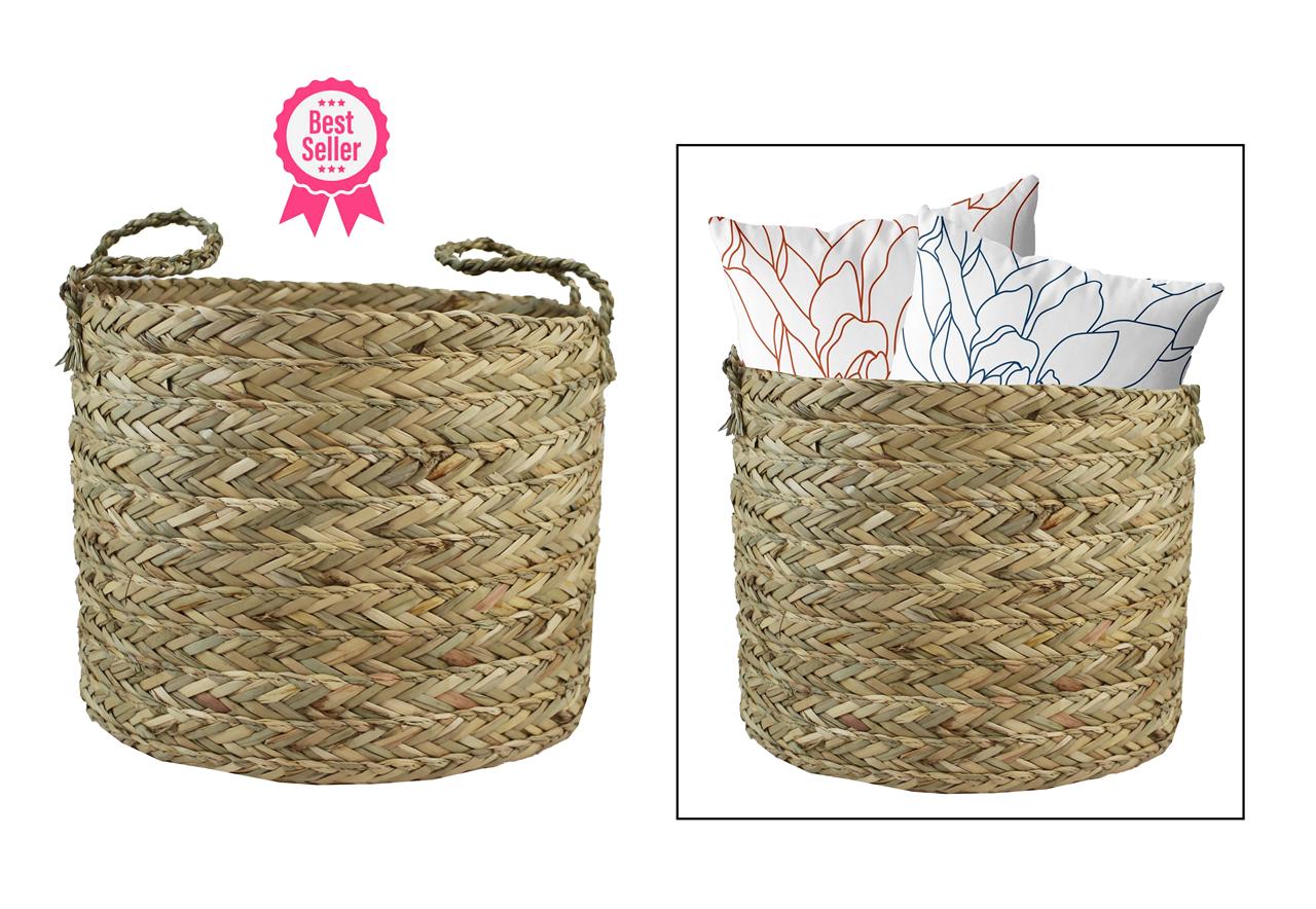 Woven Seagrass Basket Kelly's Flowers & Gift Boutique