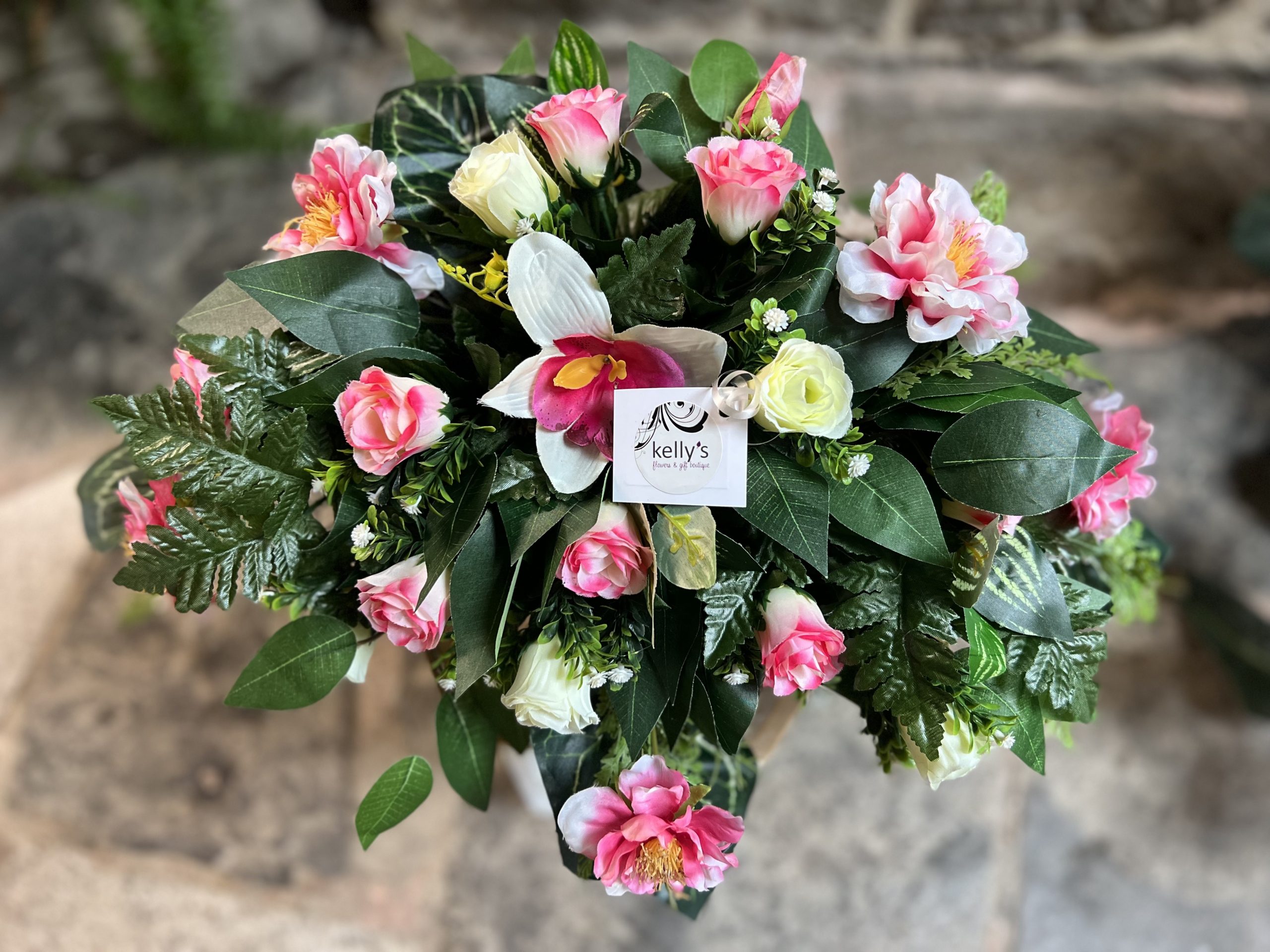 Gravestone Arrangement Kelly's Flowers & Gift Boutique