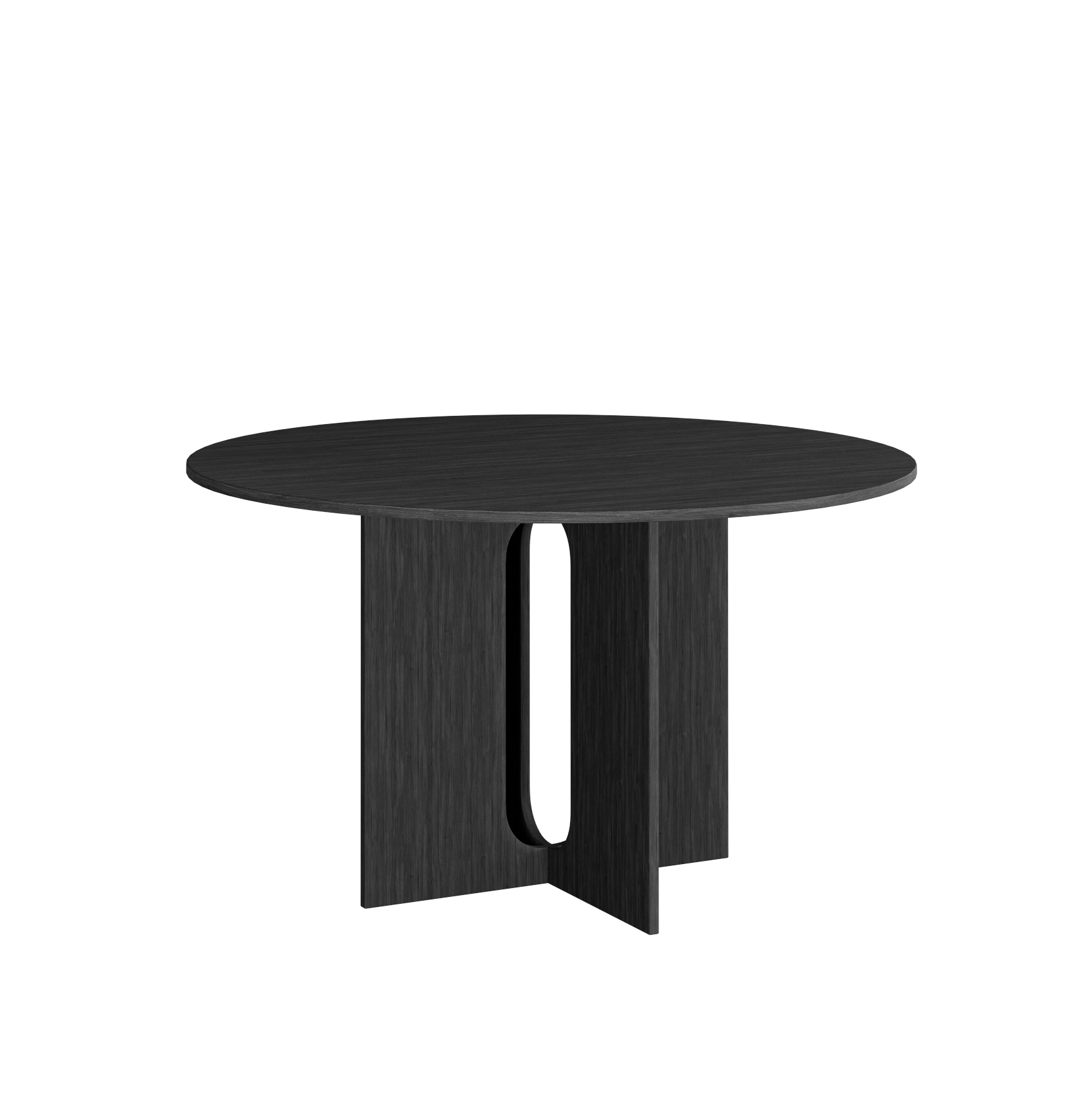 Woodmatt Round Meeting Table (Black) Shop with Afterpay