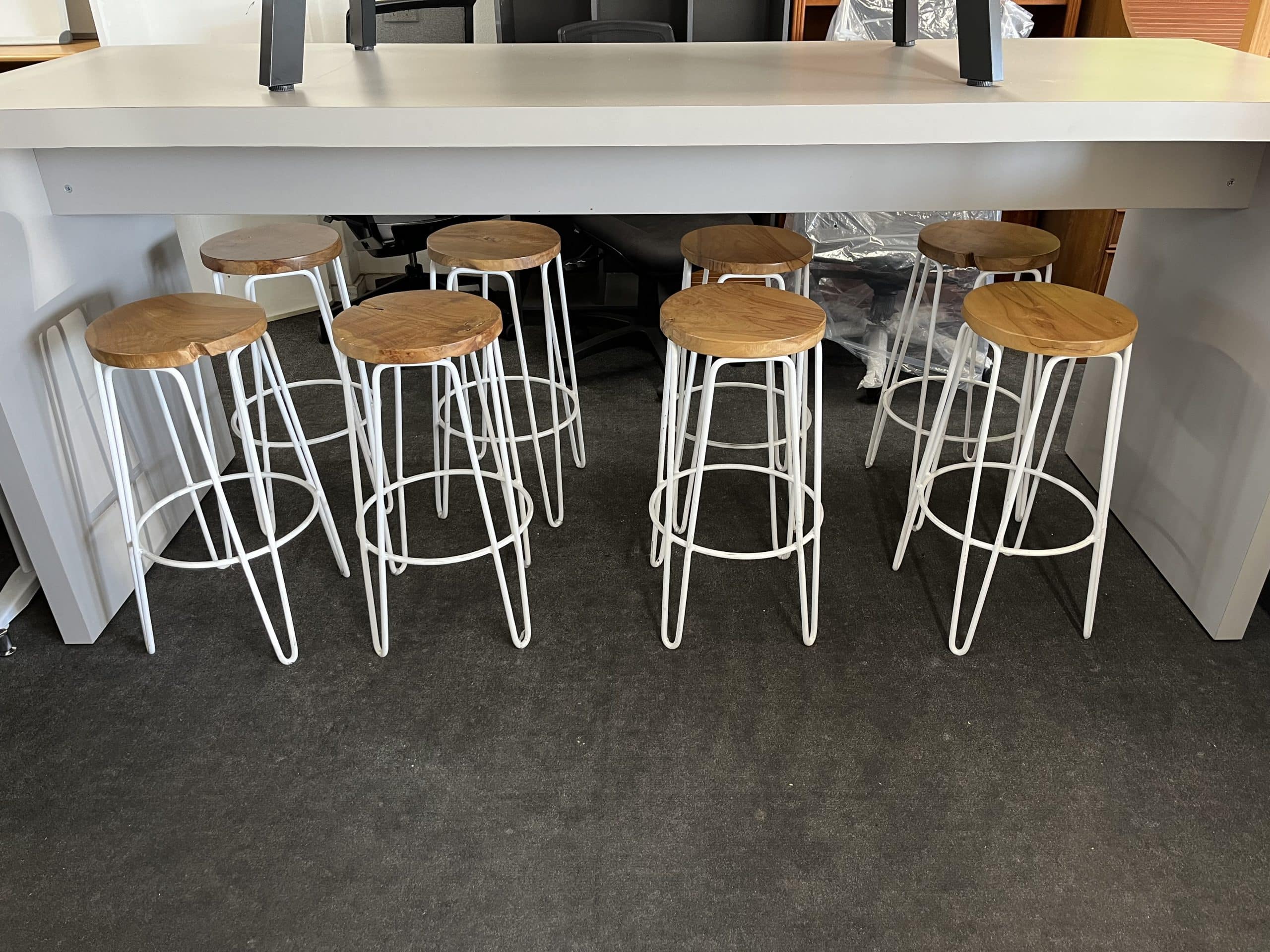 Second Hand Breakfast Bar with 8 Stools Shop Now