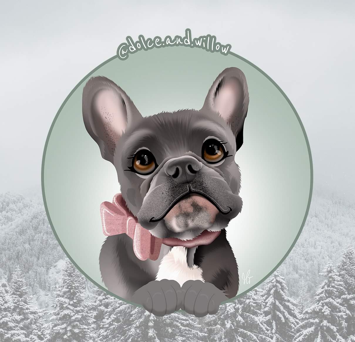 Custom Digital Pet Portrait Jessie Kraan JL Break ART
