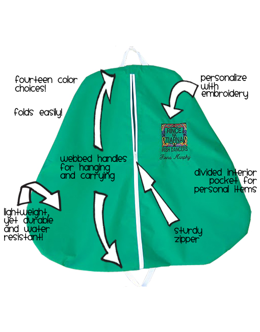 Double Irish Dance Dress / Garment Bag Kelso Custom Covers