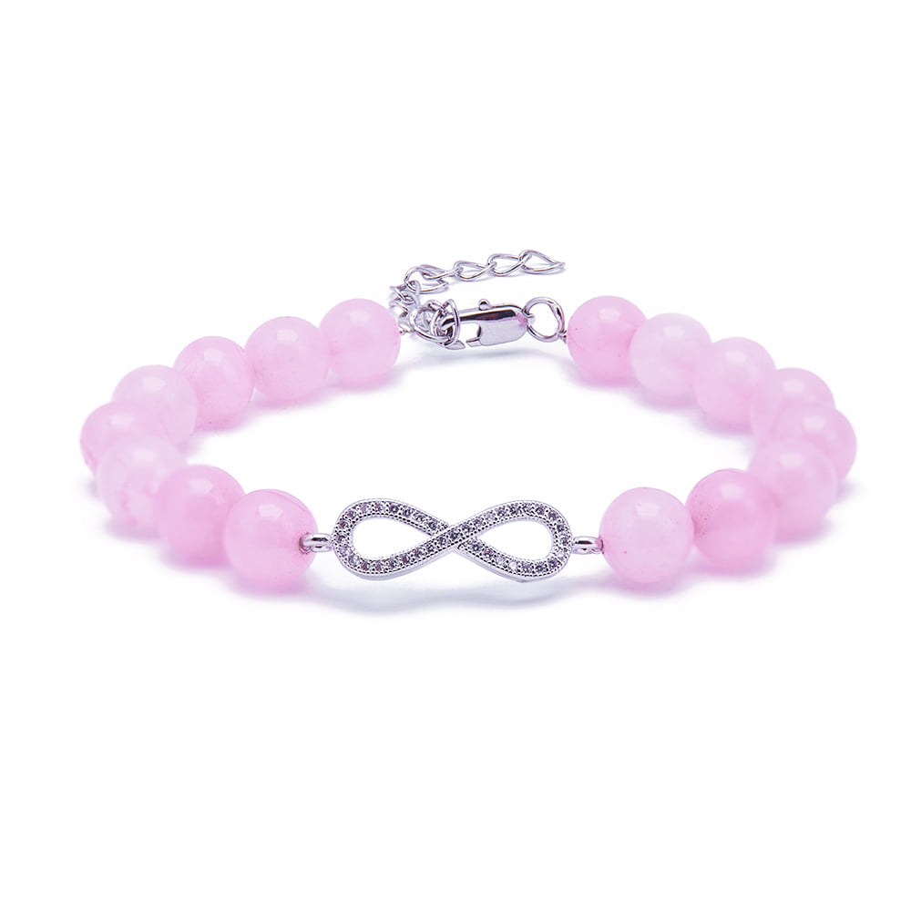 Infinity Rose Quartz Bracelet Kelvin Gems