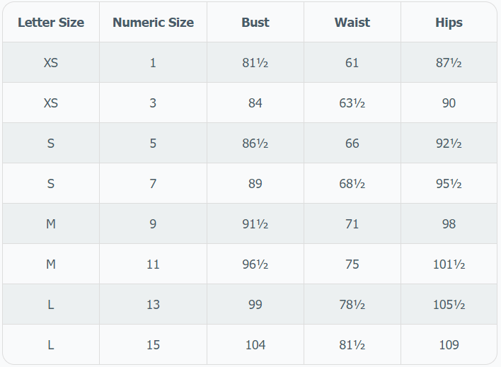 Size-ALL | Size Charts