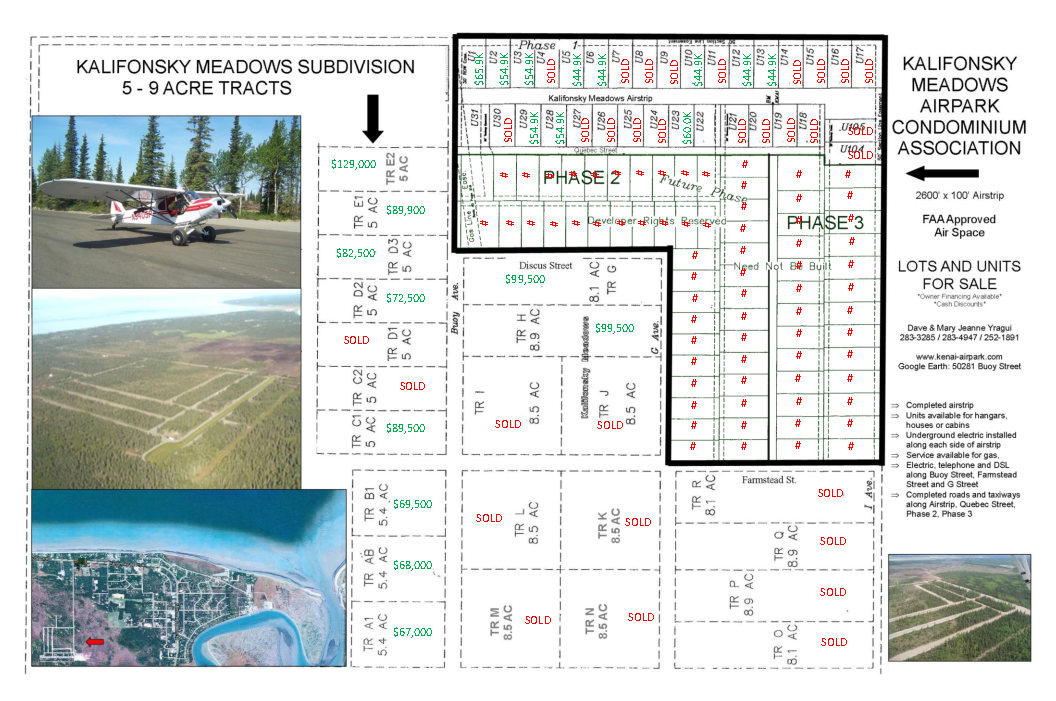 Properties Map Kenai Airpark Lots still for sale!