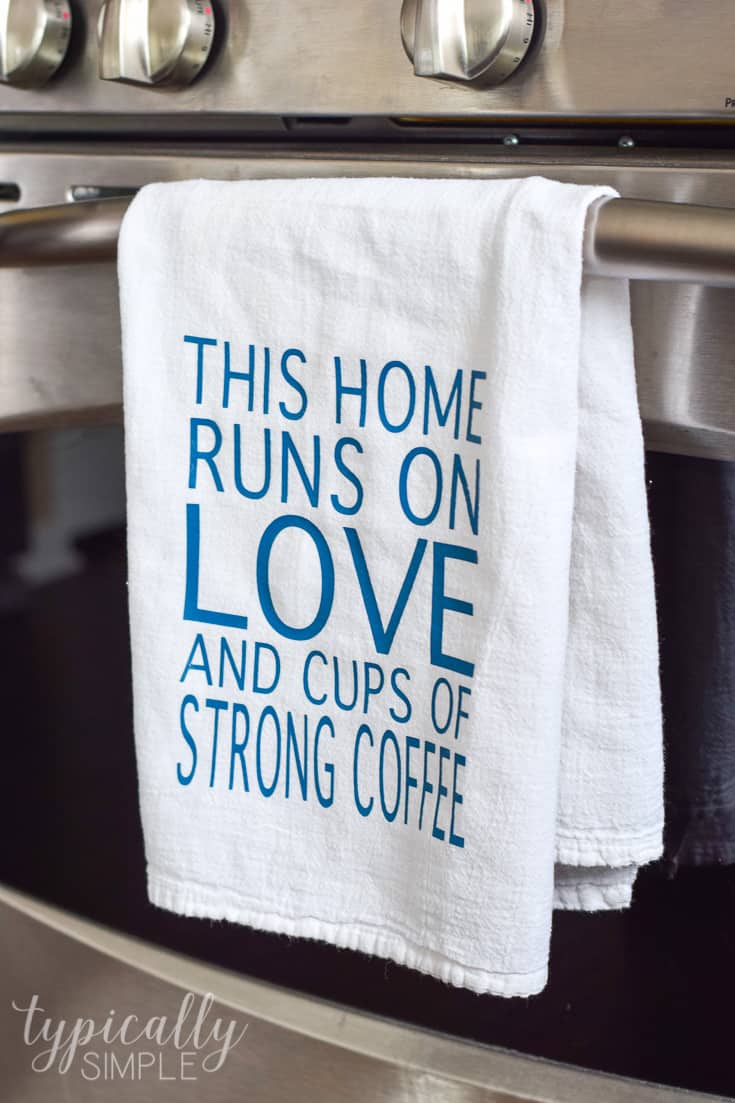 Personalized Flour Sack Towel HTV Project Kenarry