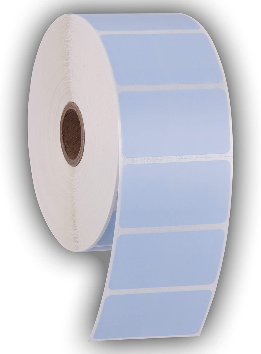 2.25" X 1.25" Round Corner Rectangle Direct Thermal Blue Paper Labels