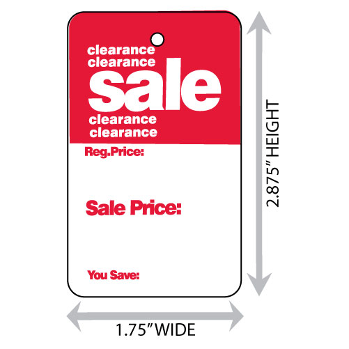 Large Retail/Sale Tags (Unstrung) Kenco Label & Tag