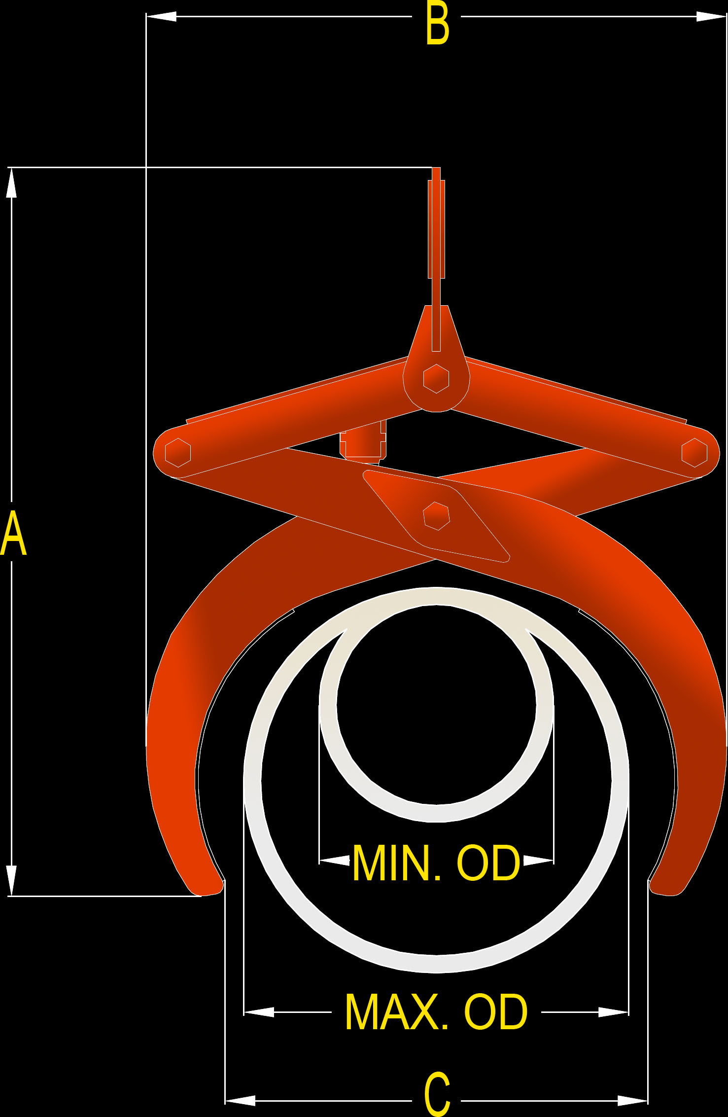 Pipe Lift Pipe Tongs Concrete Pipe Lifting Attachment Kenco