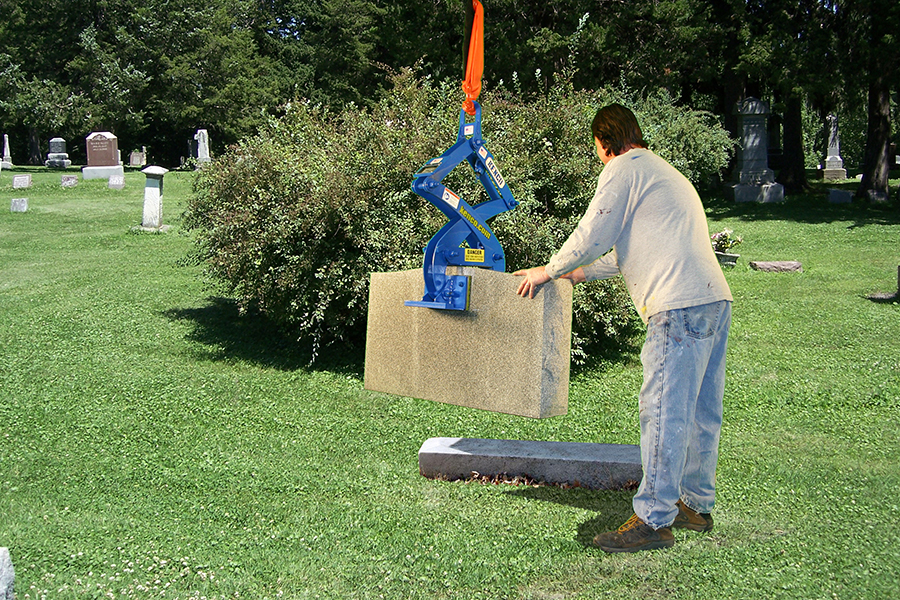 Headstone, Monument, Tombstone Lifter Attachments Kenco Kenco