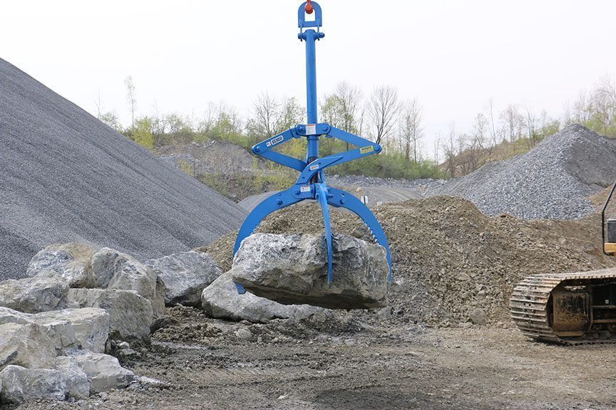 Rocklift Rock Lifting Tongs Kenco Triple Tine Grapple
