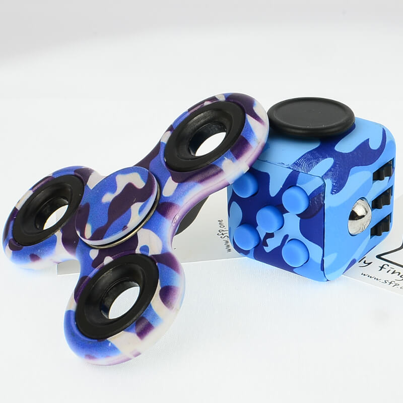SFP Fidget TriSpin / Cube KIT Blue Graff + Free Bag Kendama