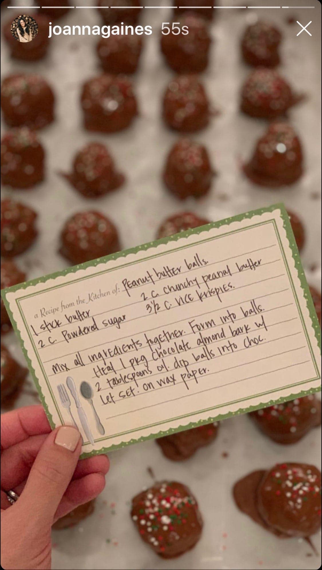 Joanna Gaines shared her Christmas Candy recipe on instagram