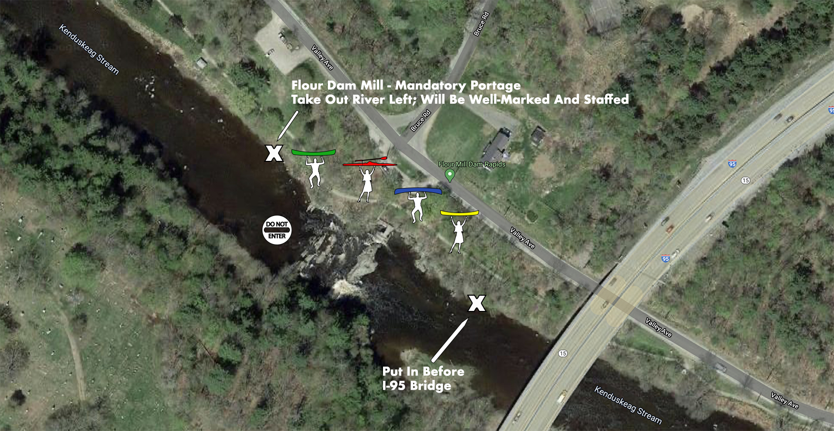 Kenduskeag Stream Canoe Race Course Maps