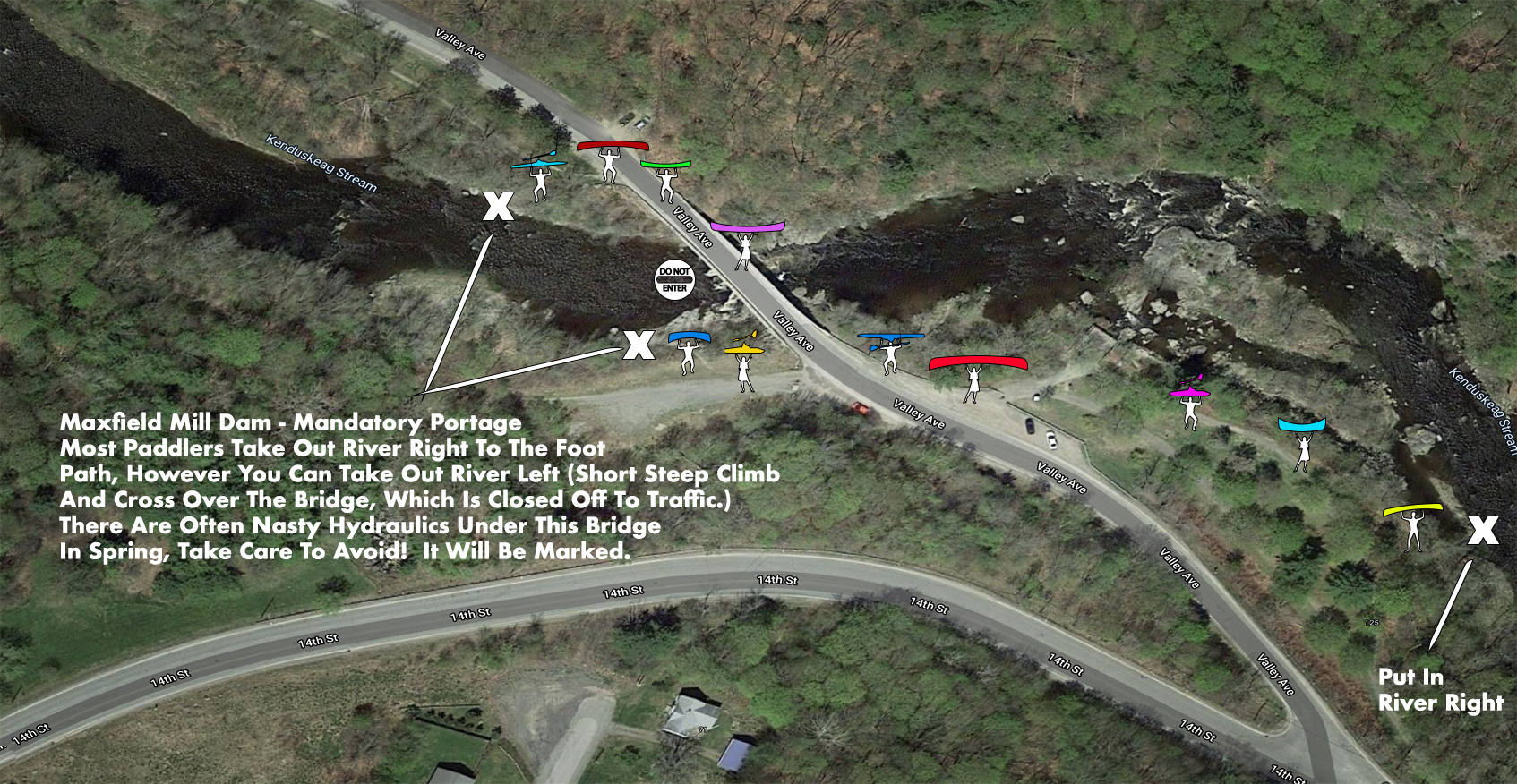 Kenduskeag Stream Canoe Race Course Maps