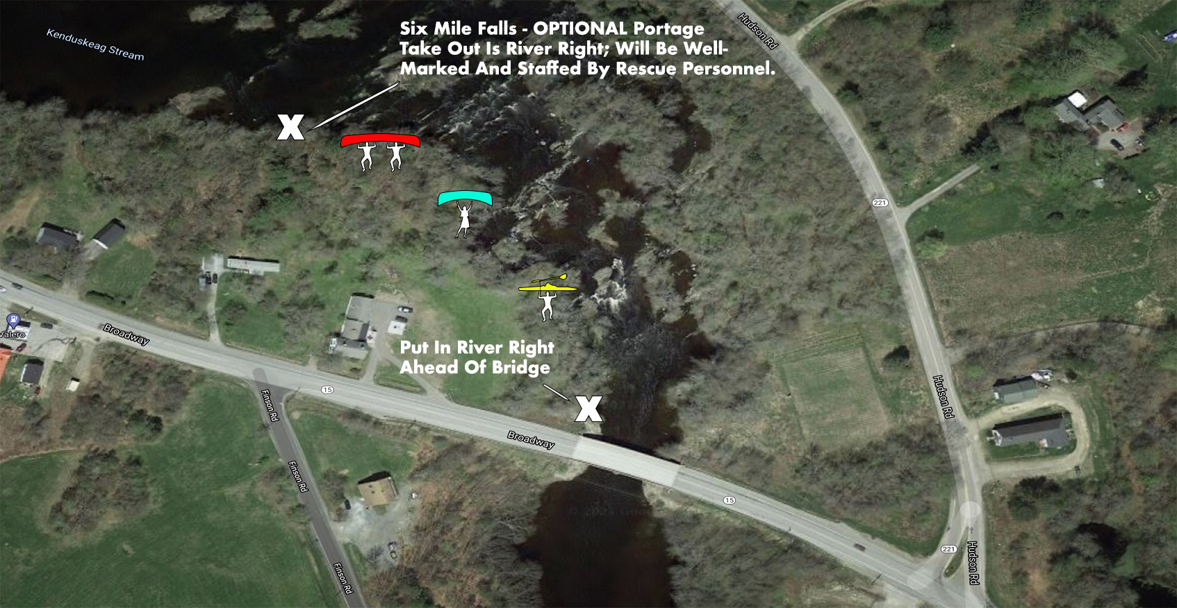 Kenduskeag Stream Canoe Race Course Maps