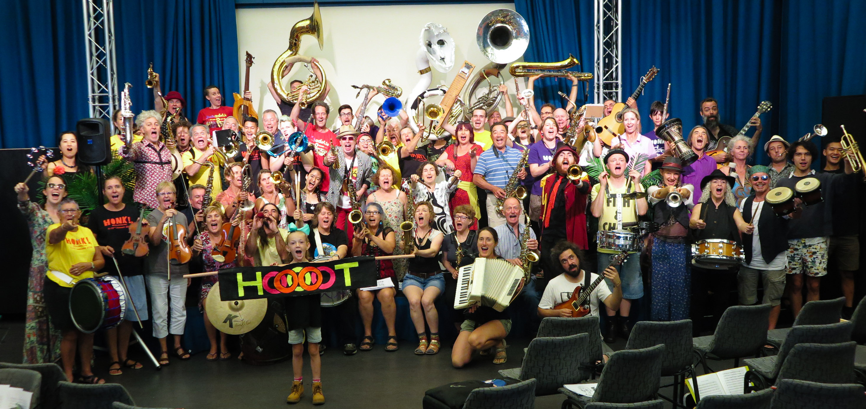 Ken Field Field leads Hoot Band at Australian music festivals
