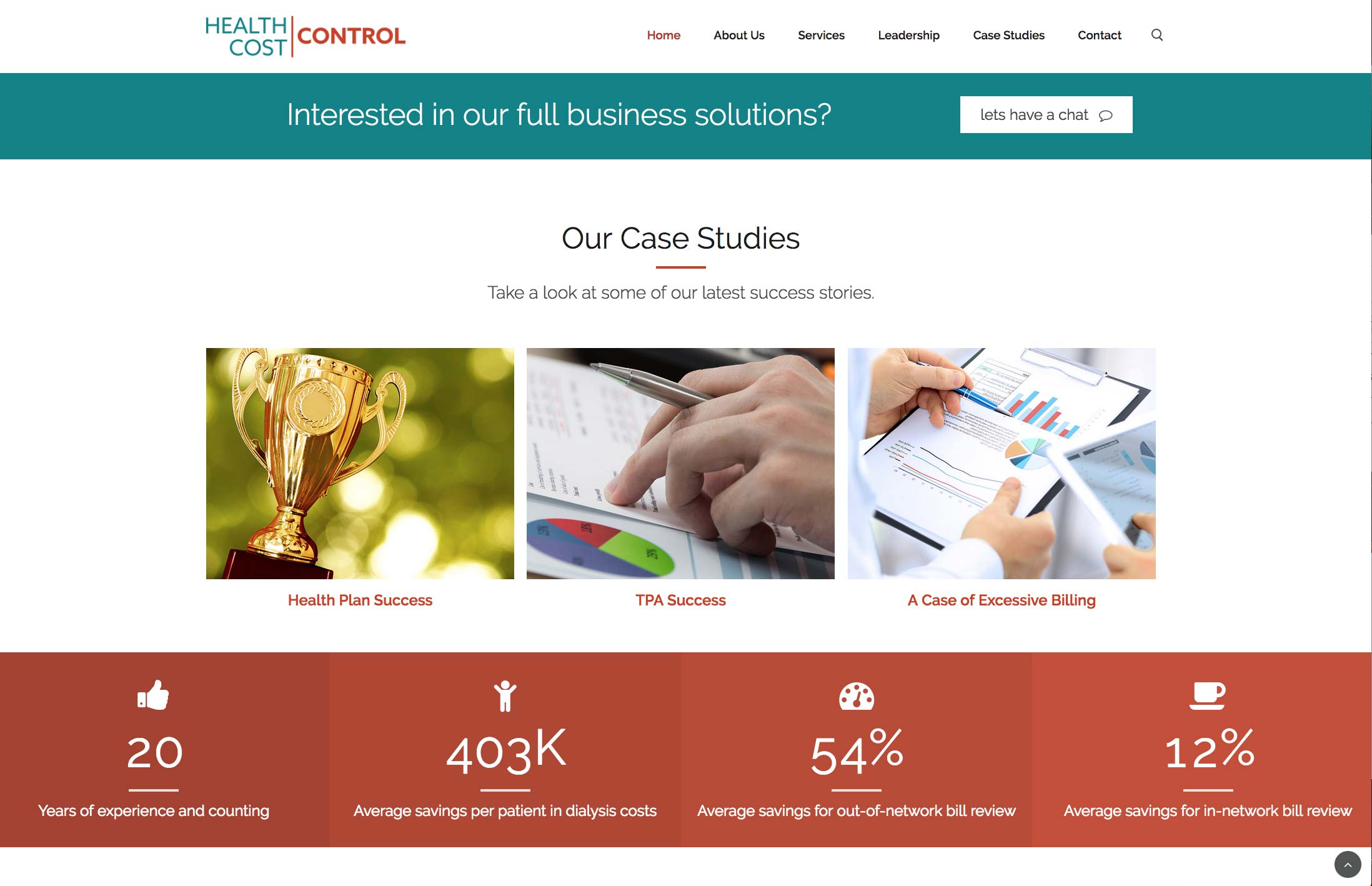 Health Cost Control site Ken McHugh Graphics