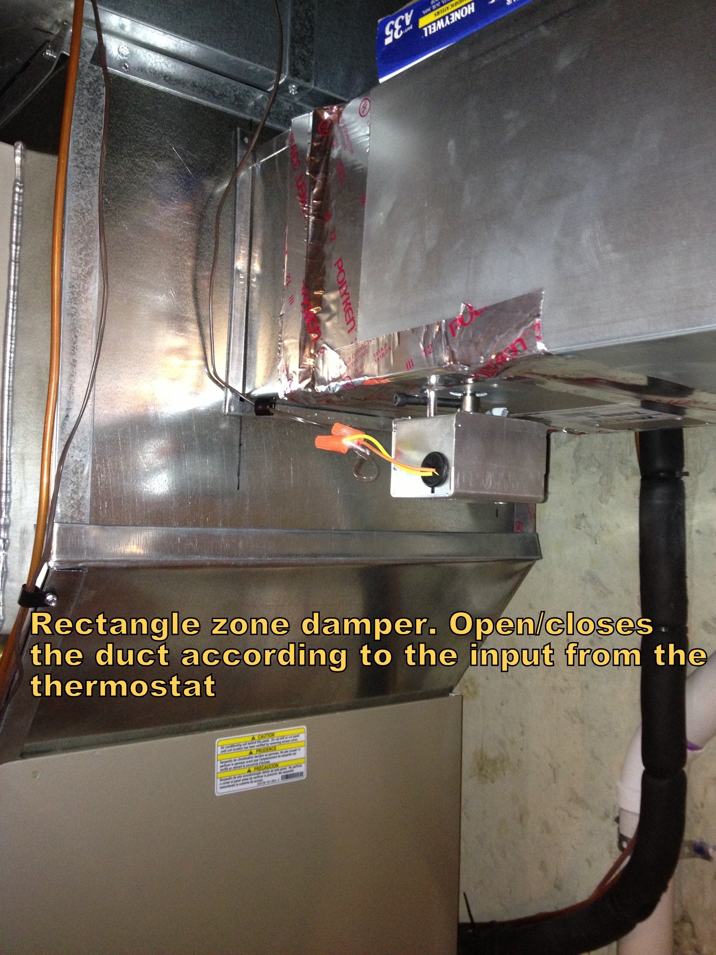 Zone damper rectangle HVAC Kenna Heat Cool Solutions Inc.