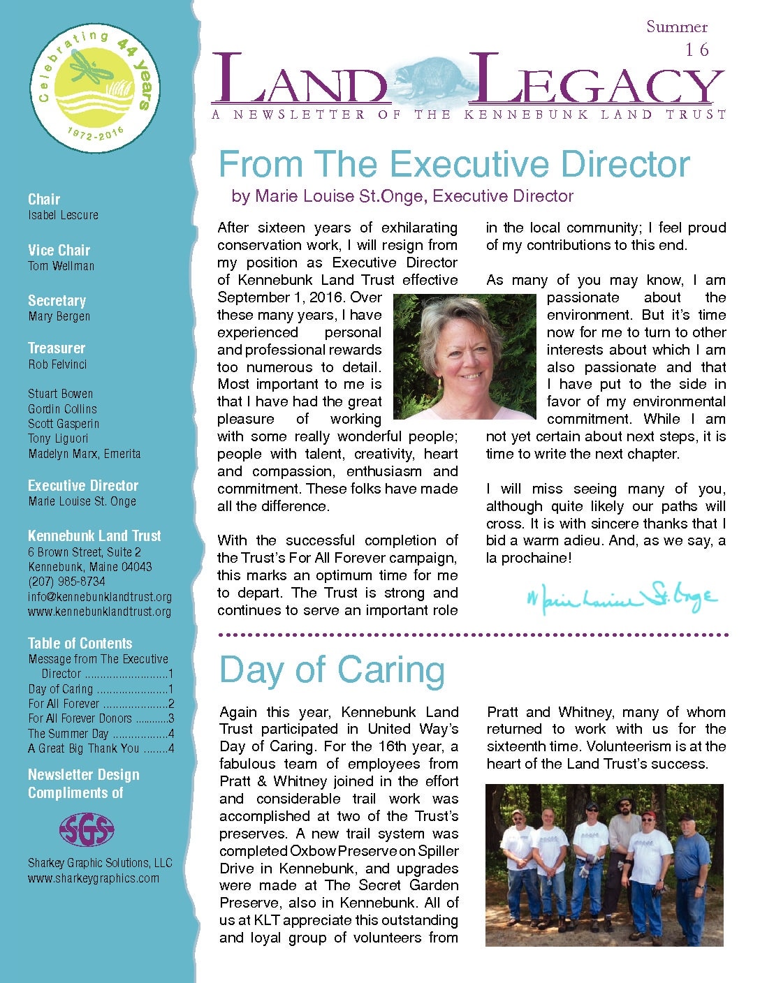 Summer 2016 Kennebunk Land Trust