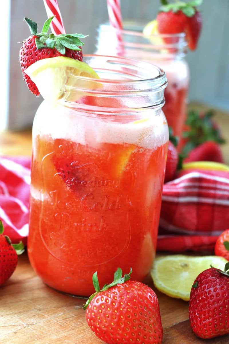 Homemade Strawberry Ginger Lemonade Temple