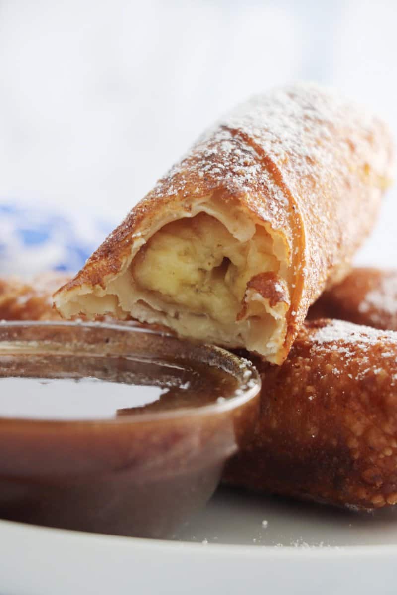 Bananas Foster Egg Rolls Temple