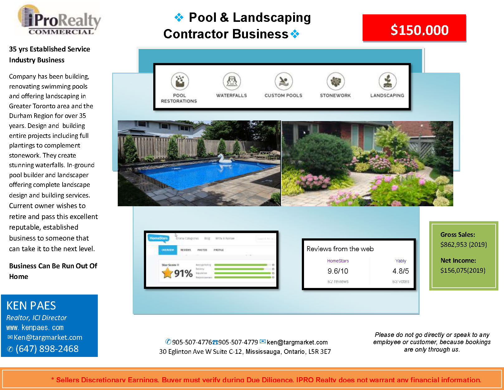Swimming Pool Business For Sale Ken Paes Commercial and Business Broker