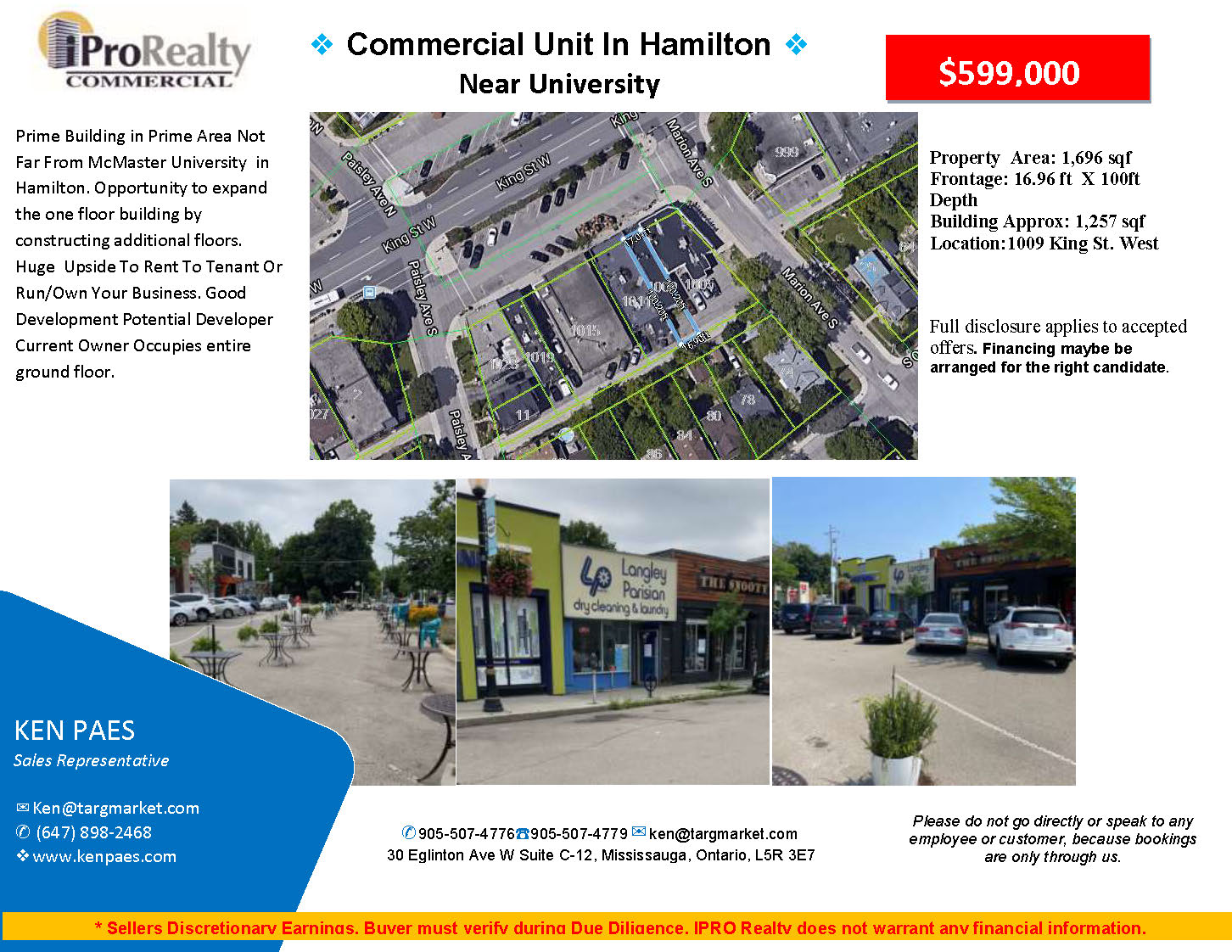 Commercial Building Unit In Hamilton For Sale Near University Ken