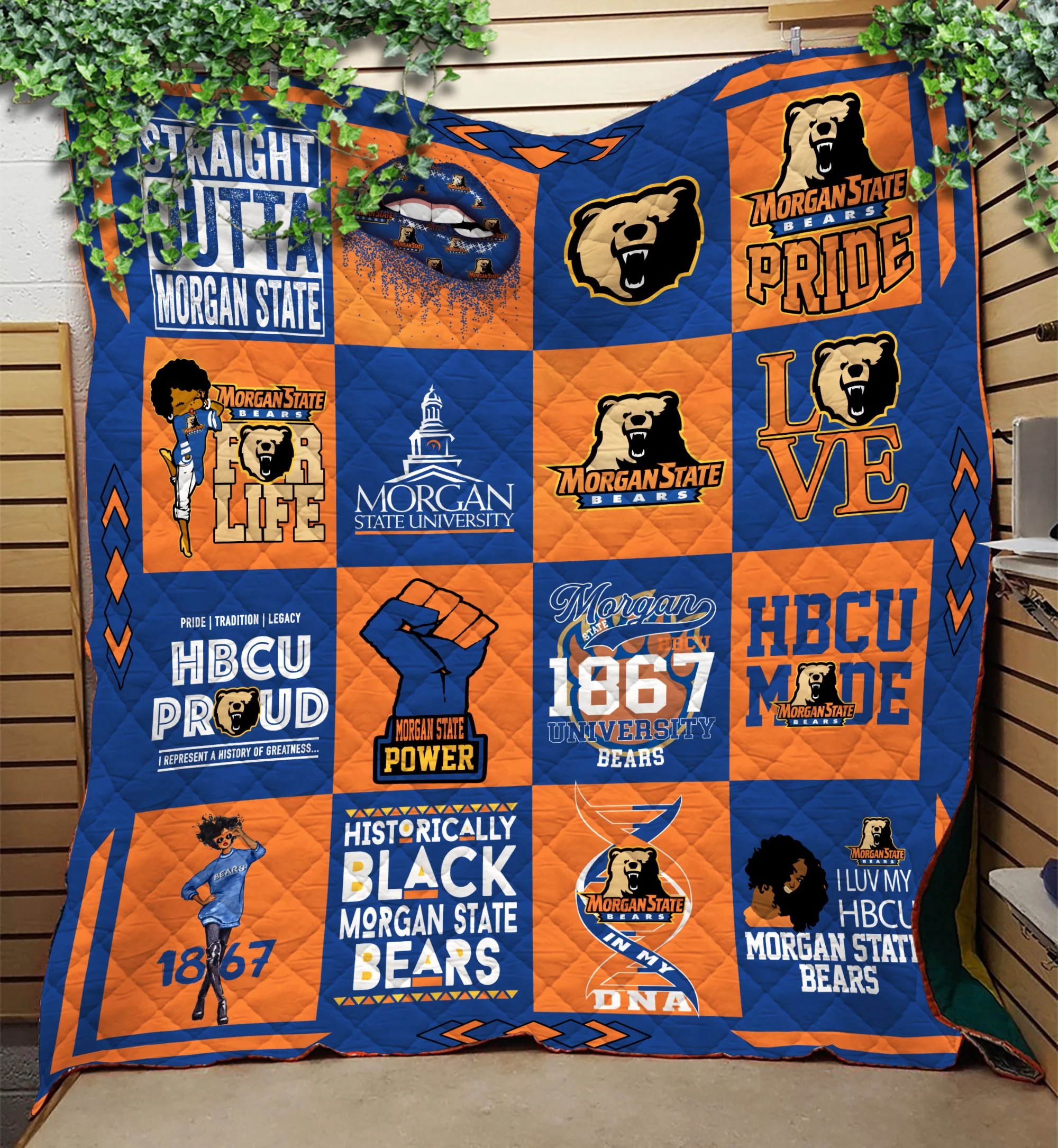 State University Bears HBCU Blanket Quilt MC