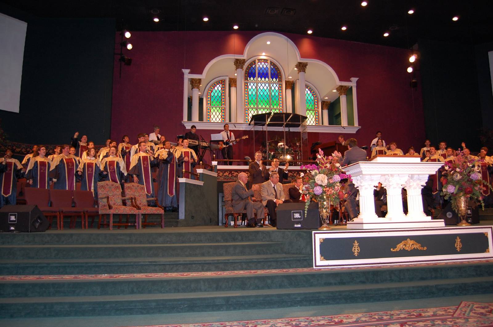 JW Harrell preaches at First Church Pearland Pastor Ken Gurley