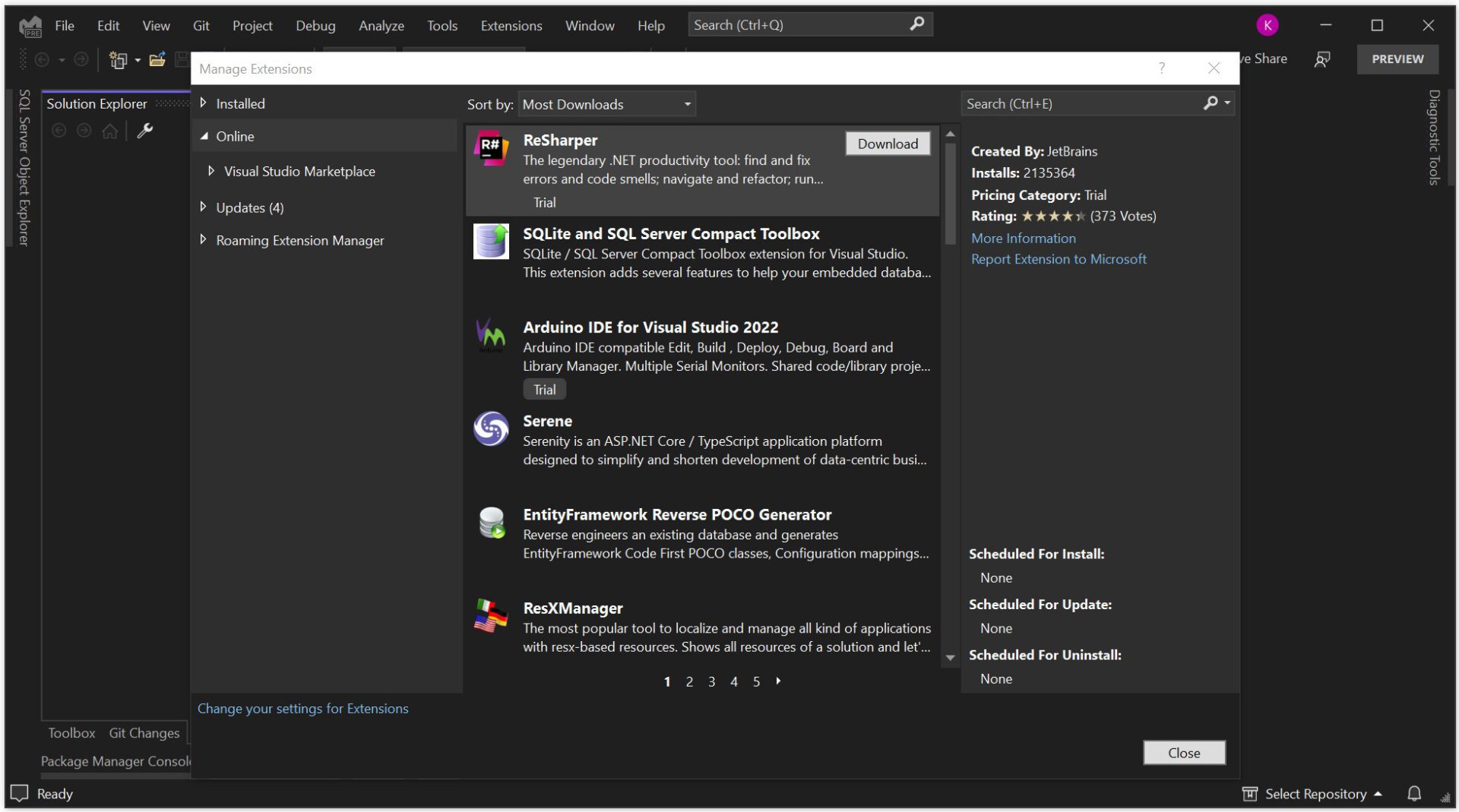 Visual Studio extensions with C Expand Visual Studio