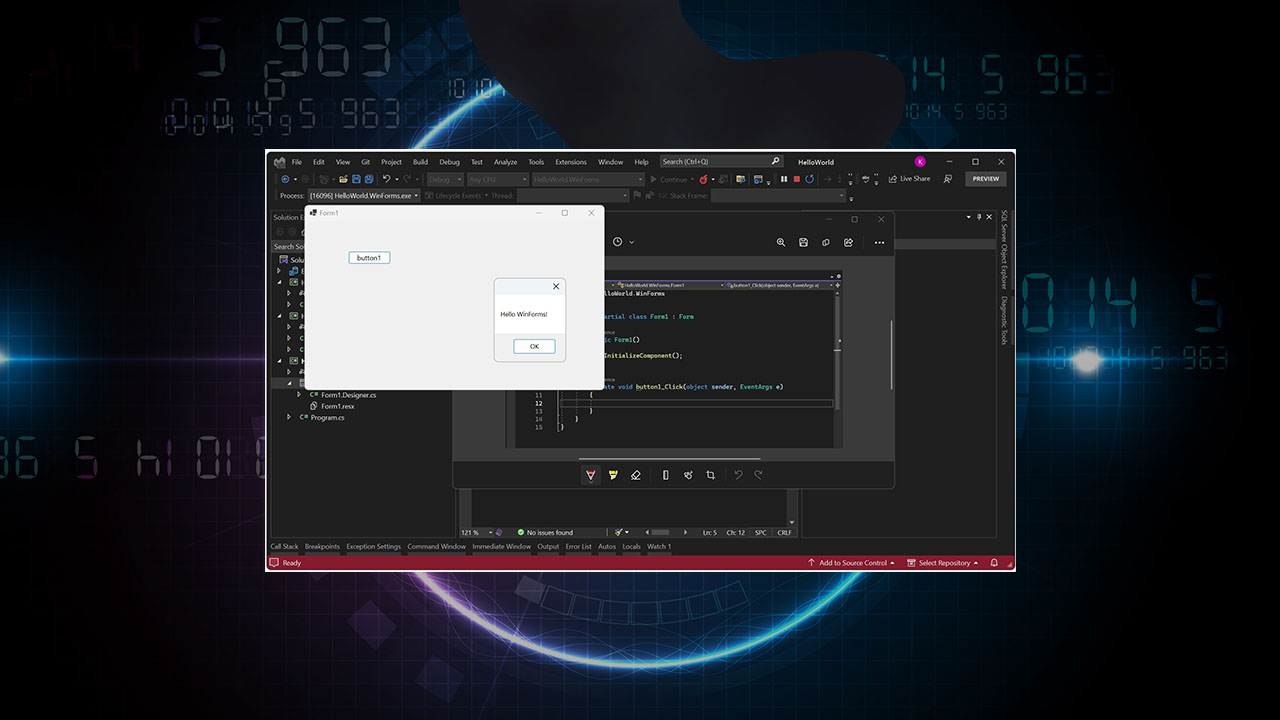Learn C Part 11 WinForms Part 1 Tutorial