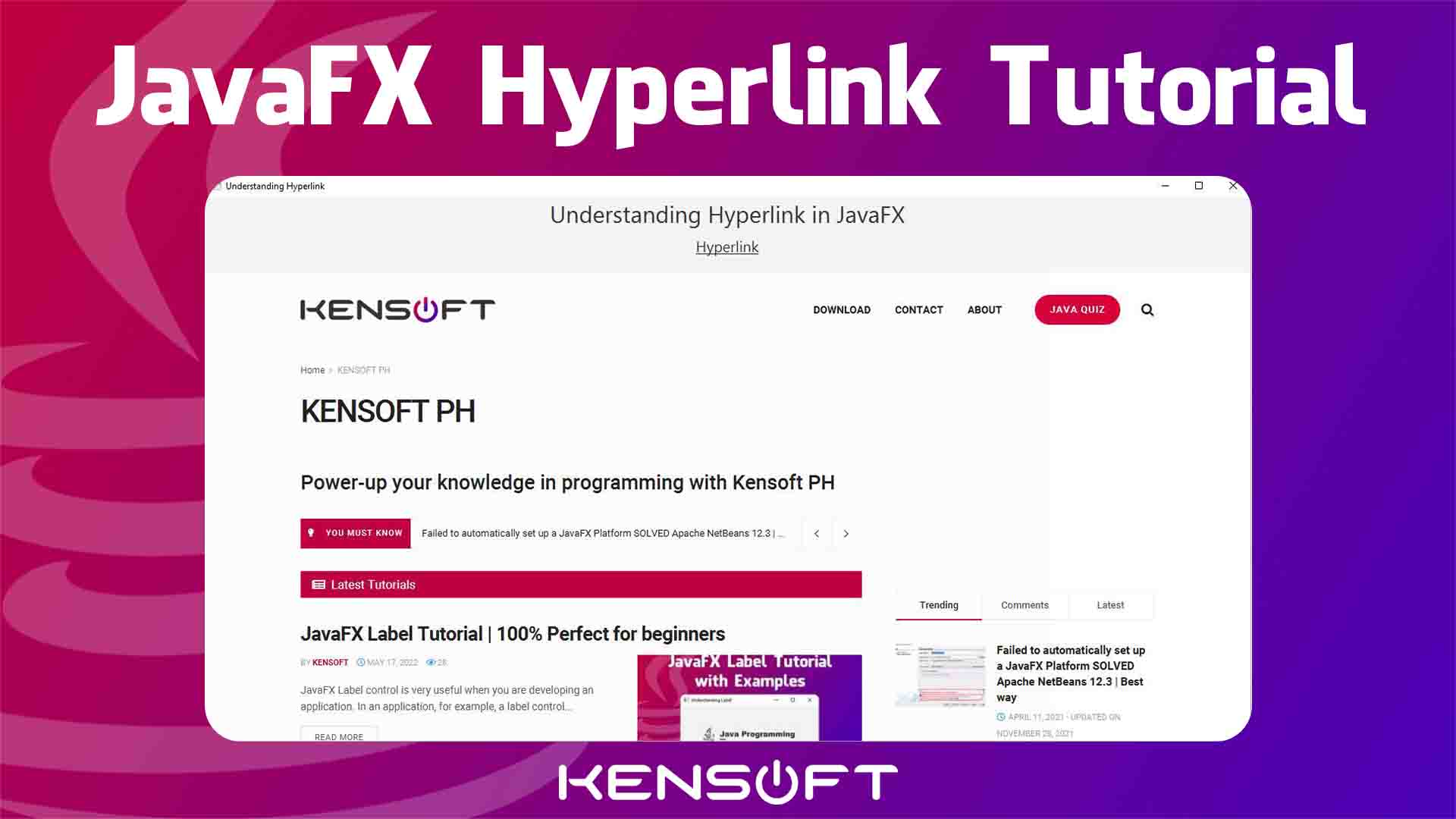 How to use the JavaFX Hyperlink 100 Perfect for beginner