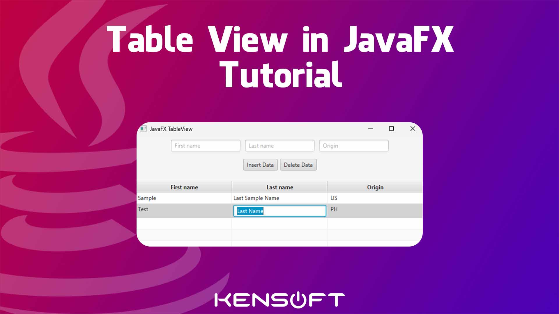 How to use the Table View in JavaFX 100 Perfect Tutorial