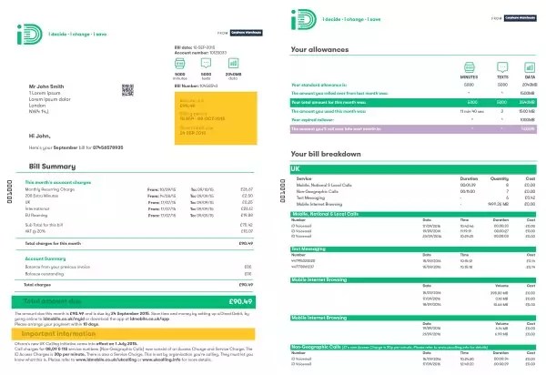 Itemised Billing & VAT Invoices On UK Mobile Networks