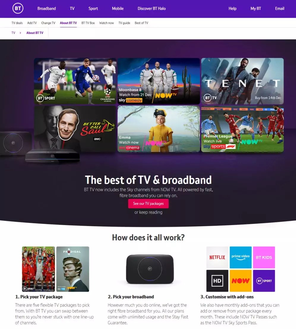 BT TV Review Flexible Entertainment & Sport Packages With BT TV Box