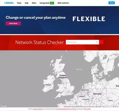 Lebara Mobile UK Coverage 4G & 5G Network Coverage Map