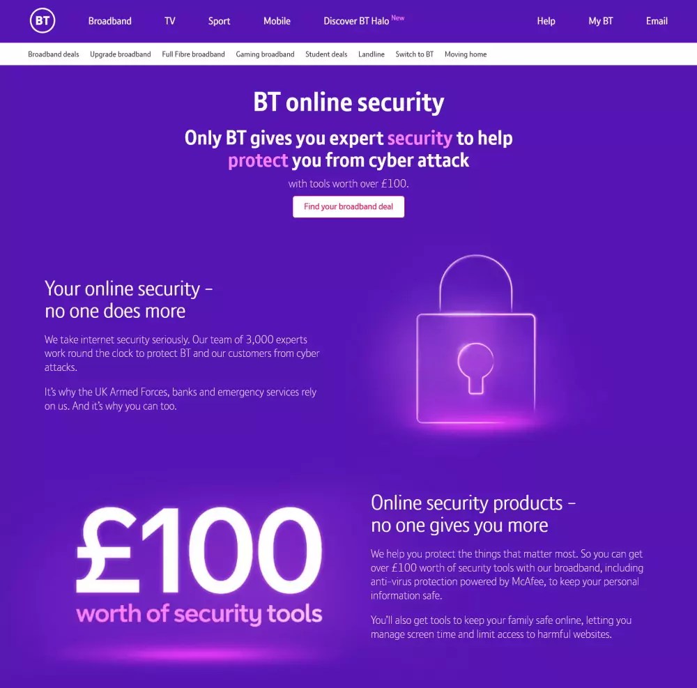 BT Online Security Virus Protect,  Protect & More