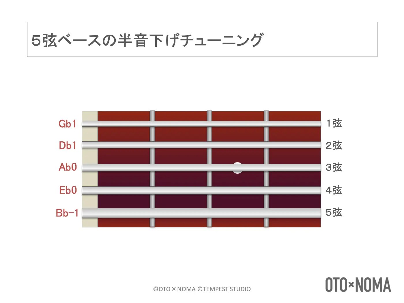 ベースの基礎知識④：ベースのチューニング（調弦）を理解しよう！各種変則チューニングも徹底解説！ OTO×NOMA