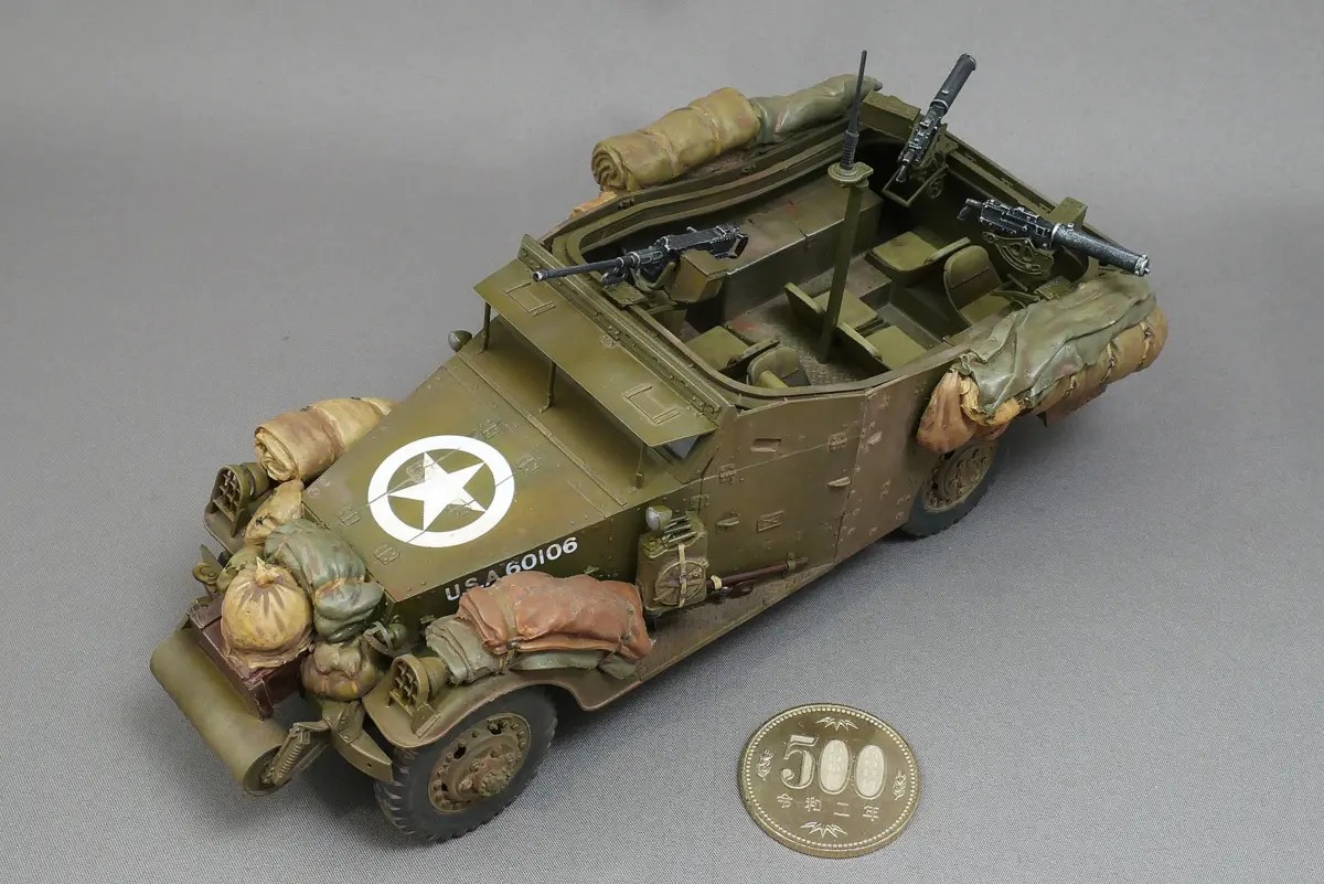 M3A1 スカウトカー 初期型 ホビーボス 1/35 組立と塗装・製作記・完成