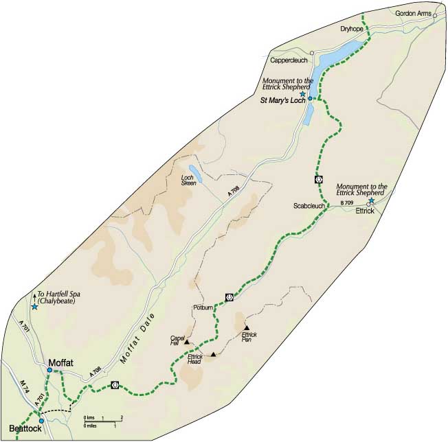 The Kentigern Way Moffat to St Mary's Loch.