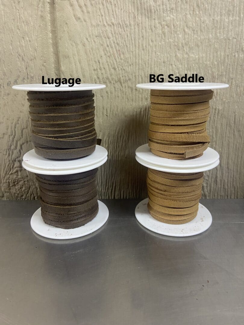 Cowhide Leather Lace Spool 23 oz soft and supple 2 colors to pick