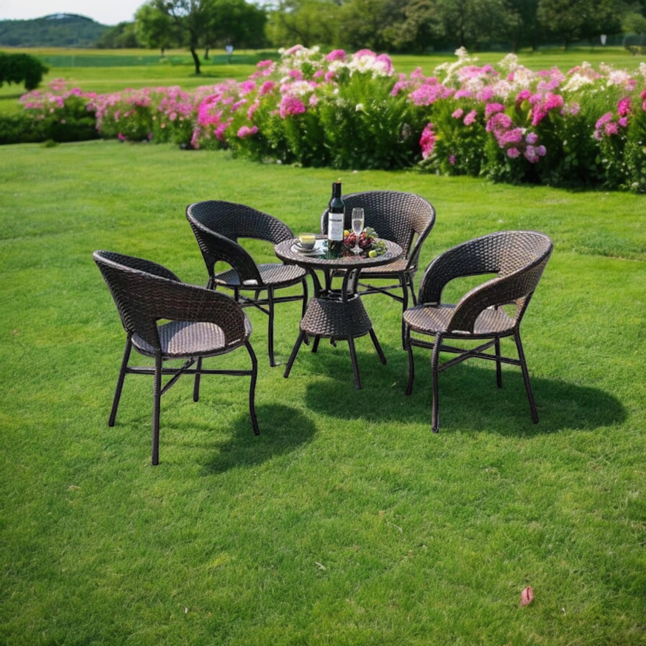 4 Seater Rattan Seating Set Kenty Furniture Kenya