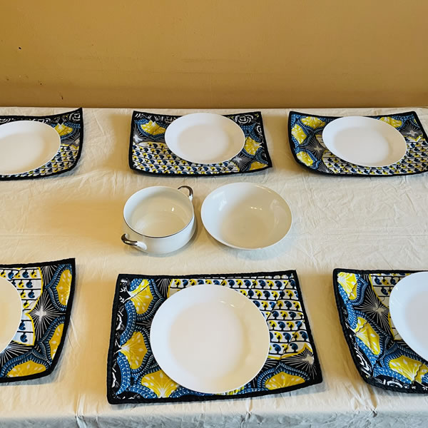 6 Pieces Leso Table Mat Kenyan Souvenirs