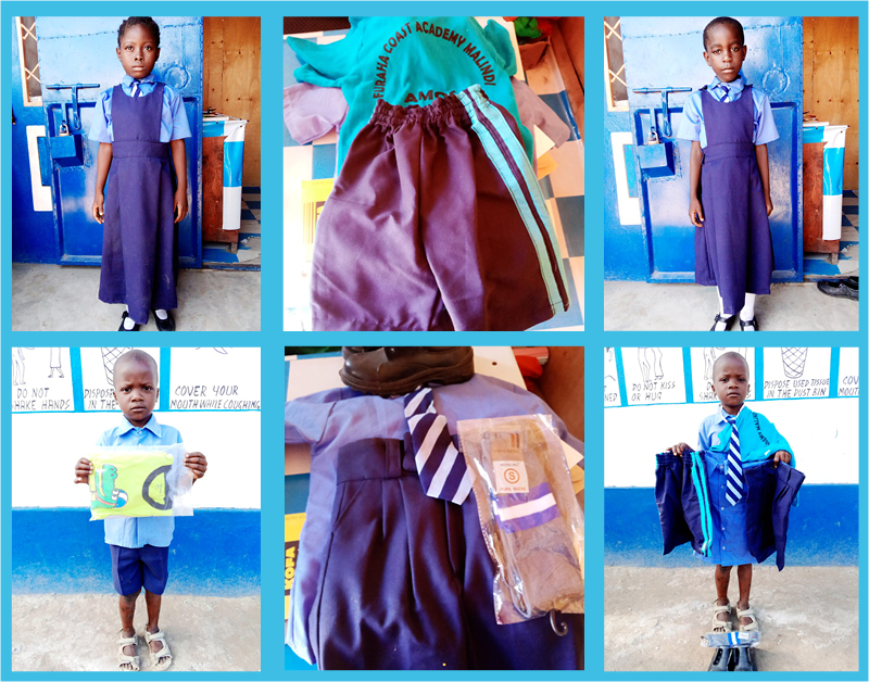 Uniforms for children of our schools Kenya School Desk