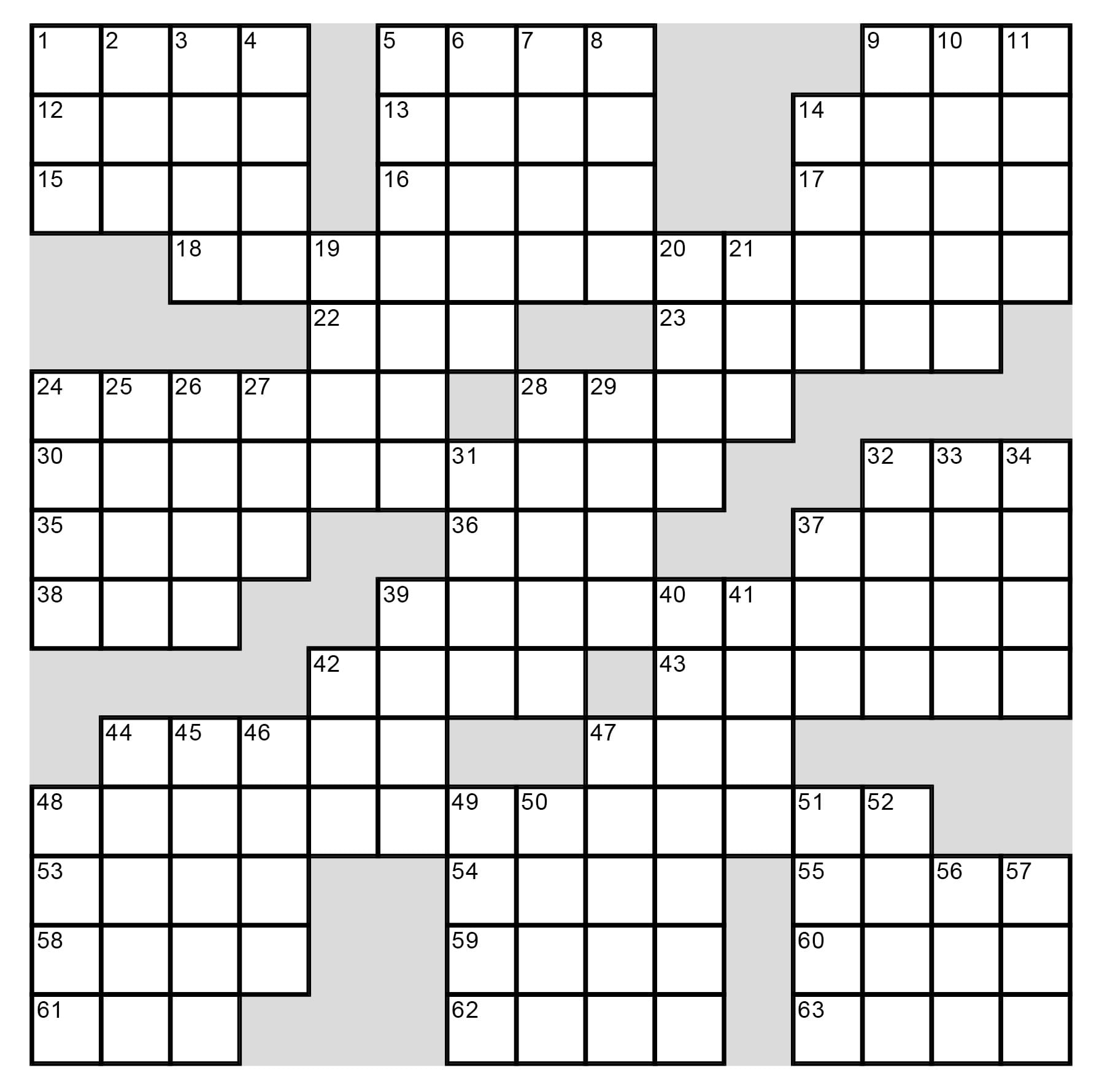 Crossword (10/12) — The Kenyon Collegian