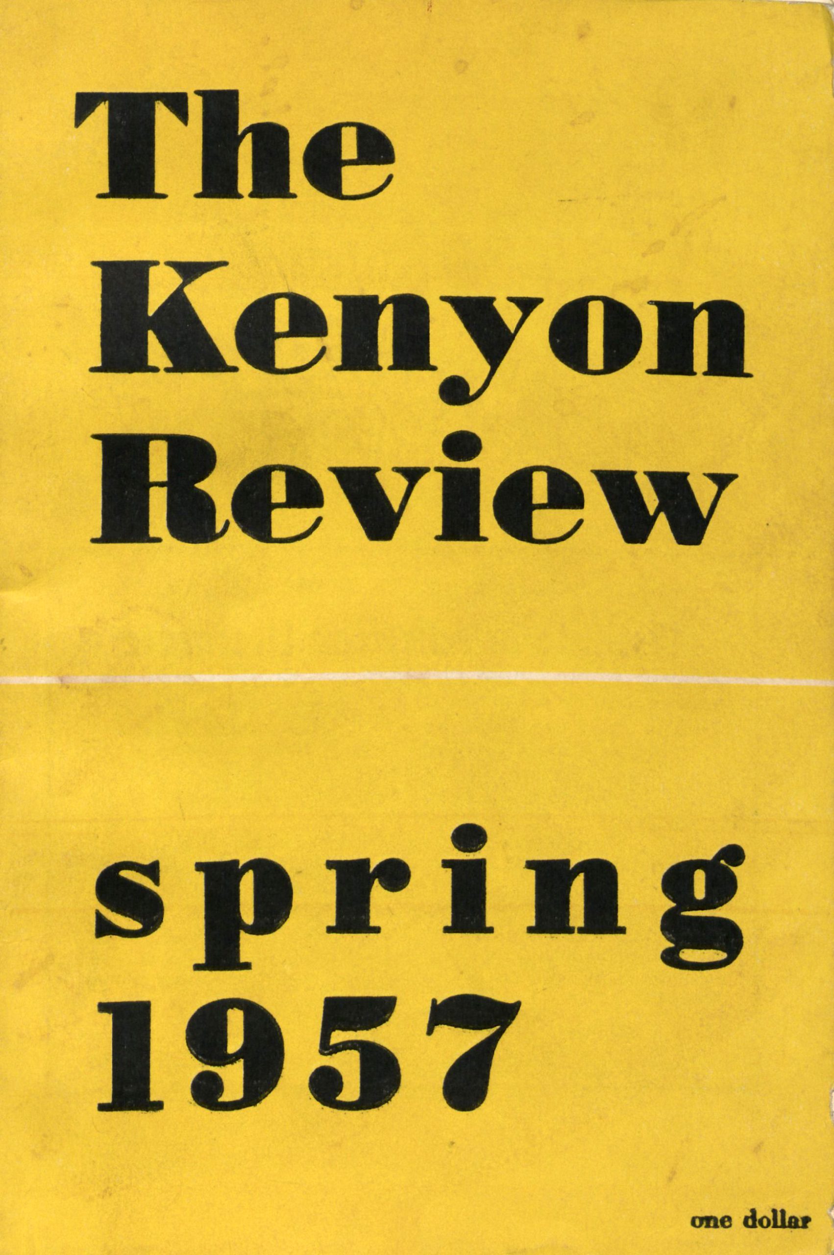 London Letter The Kenyon Review