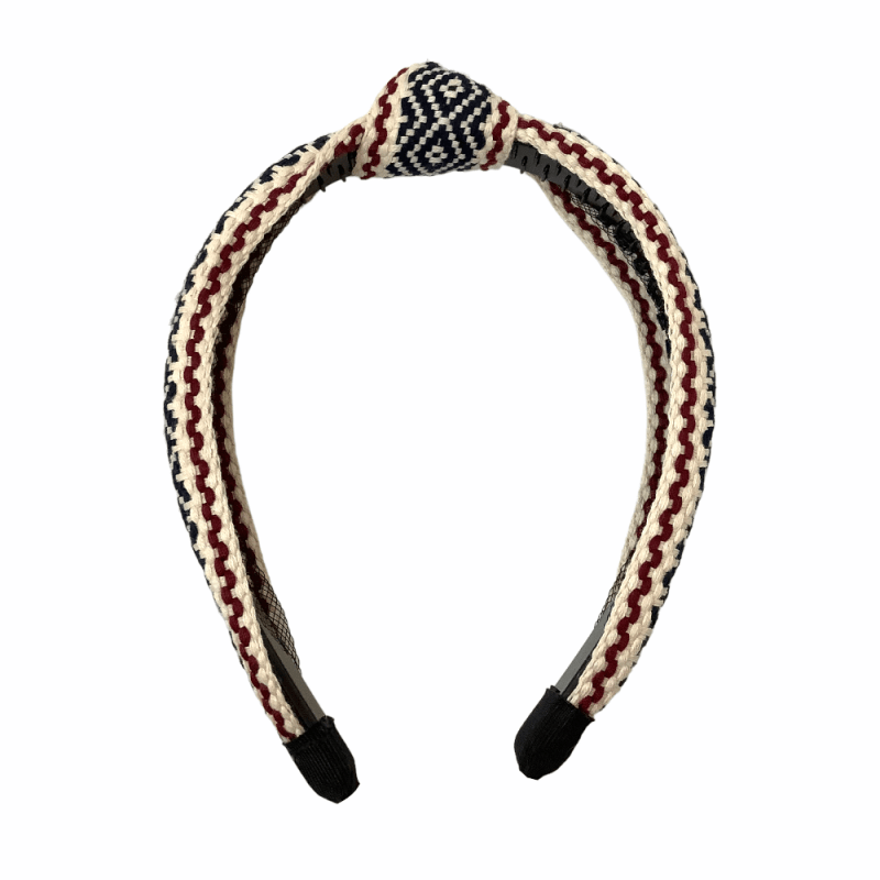 WOVEN KNOT HEADBAND NAVY