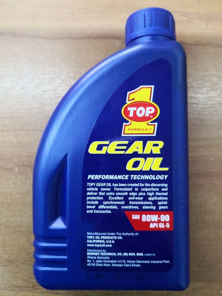 TOP 1 Gear Oil SAE 80W90 API GL5