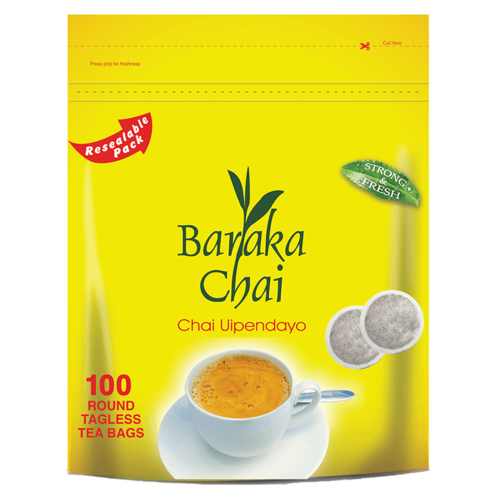 BARAKA CHAI 100 ROUND TEA BAGS Kericho Gold